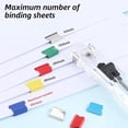 thumbnail image 4 of Portable Binder Clip Stapler with 50 Reusable Clips, Desktop Push Stapler for Paper Clamps, Handheld Binding Office Supplies, 4 of 6