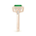thumbnail image 3 of ANGARA Natural 1.5 Ct Aeon Emerald Halo Engagement Ring with Milgrain in 14K Rose Gold for Women (Size-8x6mm) | May Birthstone, Anniversary, Jewelry Gift for Women | Natural Emerald Ring, 3 of 9
