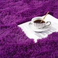 thumbnail image 5 of Softlife Super Soft Rug For Living Room Fluffy Rugs For Dorm Room Cute Plush carpet For Bedroom,3' x 5',Dark Purple, 5 of 7