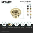 thumbnail image 4 of Kingston Brass K451BMB Portland Stainless Steel Bar Sink Basket Strainer in Matte Black, 4 of 4