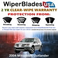 thumbnail image 2 of 2004 Mitsubishi Outlander Beam Wiper Blades Wipers w/2yr Warranty (Set of 3) w/Rear Wiper, 2 of 5
