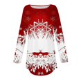 thumbnail image 4 of NMMUED Christmas Shirts Funny Christmas Shirts Loose Fitting Tops for Women Holiday Shirts for Women Womens Shirts Dressy Casual Christmas Vacation Shirts Cute Clothes White S, 4 of 5