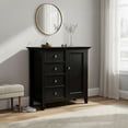 thumbnail image 3 of Amherst 37 inch Wide Transitional 4 Drawer Storage Cabinet in Black, 3 of 11