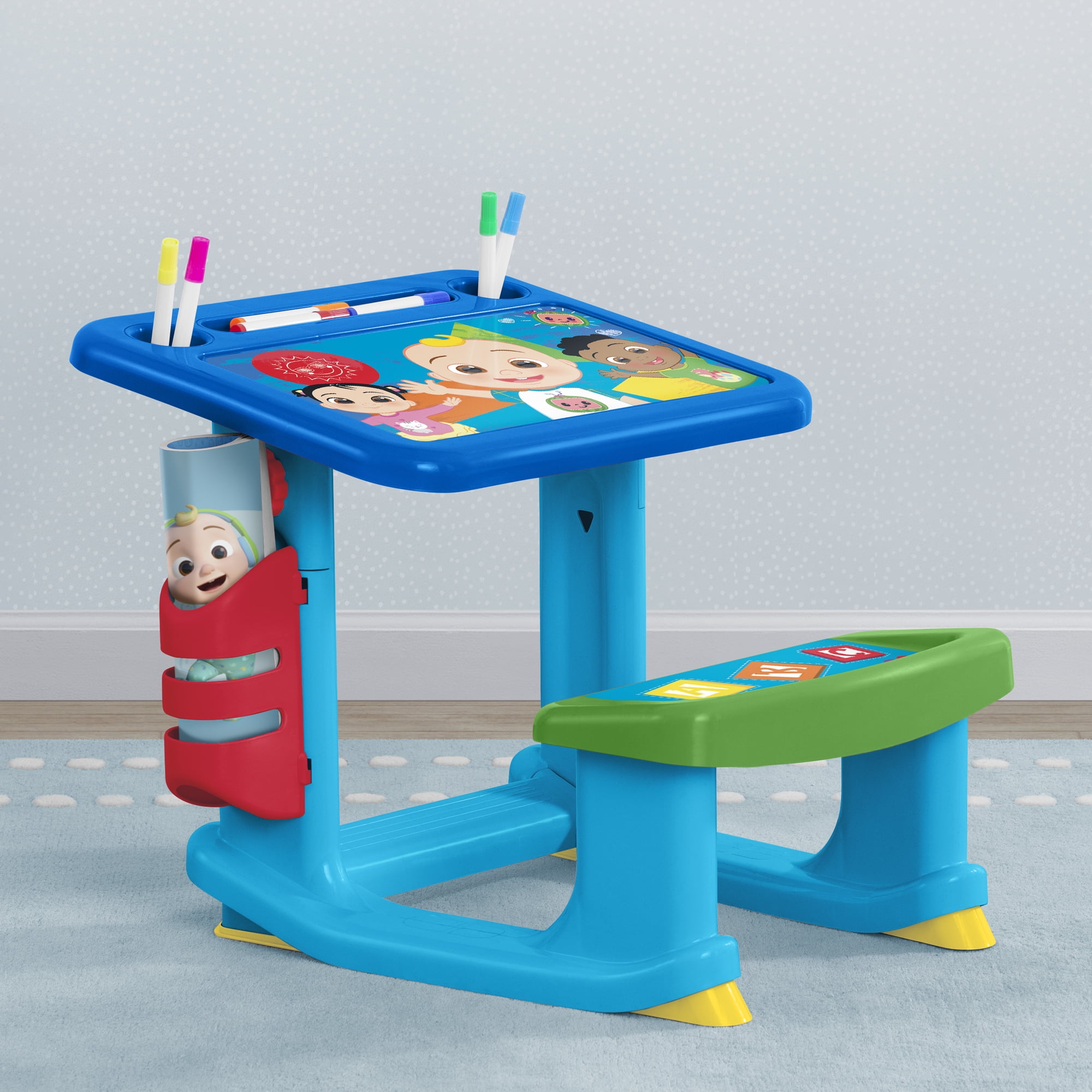 CoComelon Draw and Play Desk by Delta Children Art Set (10 Count)