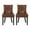 Dark Brown/Cognac, variant on Noble House Will Contemporary Faux Leather Dining Chairs, Set of 2, Dark Brown