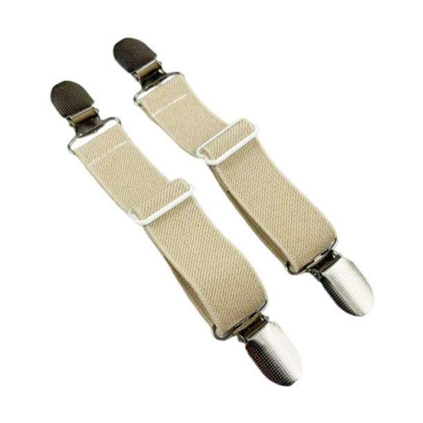 Sandalias de zuecos anchos y desmontables con correas elásticas para zapatos para hombre, zapatillas deslizantes anti-sueltos Beige