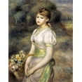 thumbnail image 2 of Renoir, Pierre-Auguste 20x24 White Modern Wood Framed Museum Art Print Titled - Young Girl Carrying a Basket of Flowers, 2 of 4