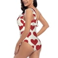 thumbnail image 5 of Yiaed Love Print Women One Piece Swimsuits Tummy Control One Shoulder Bathing Suits Pattern Ruffle Swimwear-X-Large, 5 of 8