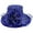 Navy, variant on ChicHeadwear Large Brim Organza Polka Dot Church Sun Hat - Pink