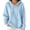 Sky Blue #153, variant on Women's Polka Dot Hoodie Long Sleeve Pullover Sweatshirt with Kangaroo Pocket Drawstring Casual Fall Hoodie