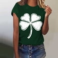 thumbnail image 2 of Annhoo St Patricks Day Shirt for Women Shamrock Print Crewneck Loose Short Sleeve Tops Soft Blouse, 2 of 7