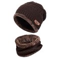 thumbnail image 2 of Hovilon Mens Womens Winter Beanie Hat Scarf Set，Warm Knit Thick Fleece Lined Knitted Cap Neck Warmer for Men Women, 2 of 5