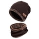 thumbnail image 2 of Ganfancp Los Hombres Cálido Gorro de Invierno Grueso Sombrero y Bufanda de Dos Piezas de Punto a Prueba de Viento Gorro de Dos Piezas de Béisbol Del Lobo Mat Ofertas Flash Liquidación 1 Gorro, 1 Bufa, 2 of 5