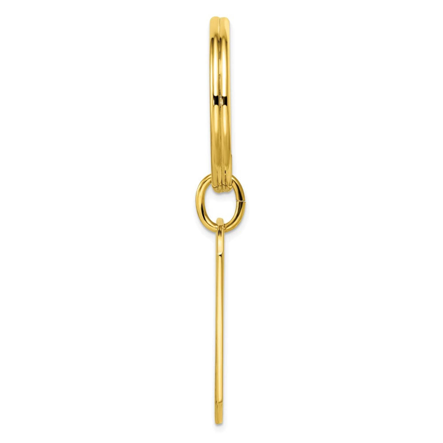 Gold-plated Patterned Edge Key Ring Size