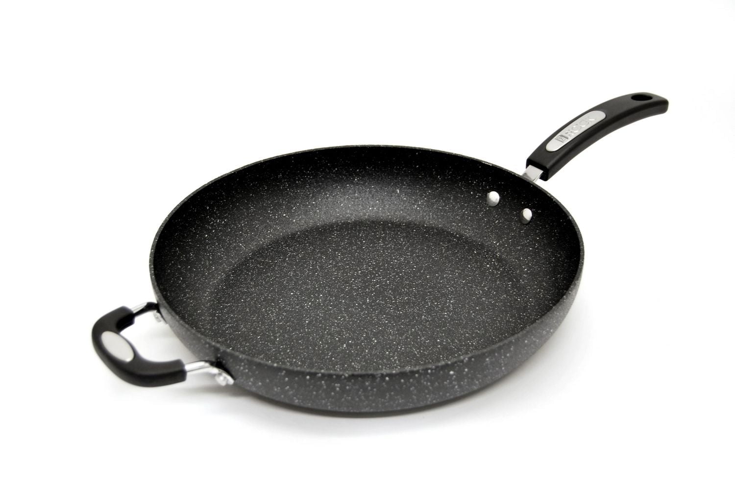 Starfrit The Rock Classic 12.5" (32cm) Non-Stick Deep Fry Pan with Helper Handle - Durable Forged Aluminum - Oven Safe - PFOA Free - Easy to Clean
