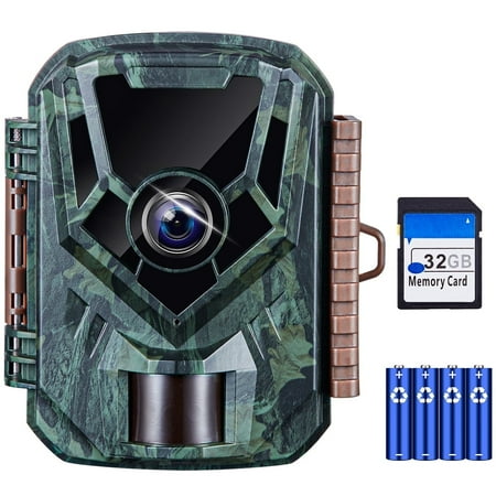 KJK Trail Camera 36MP 2.7K Mini Game Camera with Night Vision 0.1s Trigger Time Motion Activated 130°Wide-Angle Waterproof Trail Cam with 2.0" HD TFT Screen Hunting Camera for Wildlife Monitoring