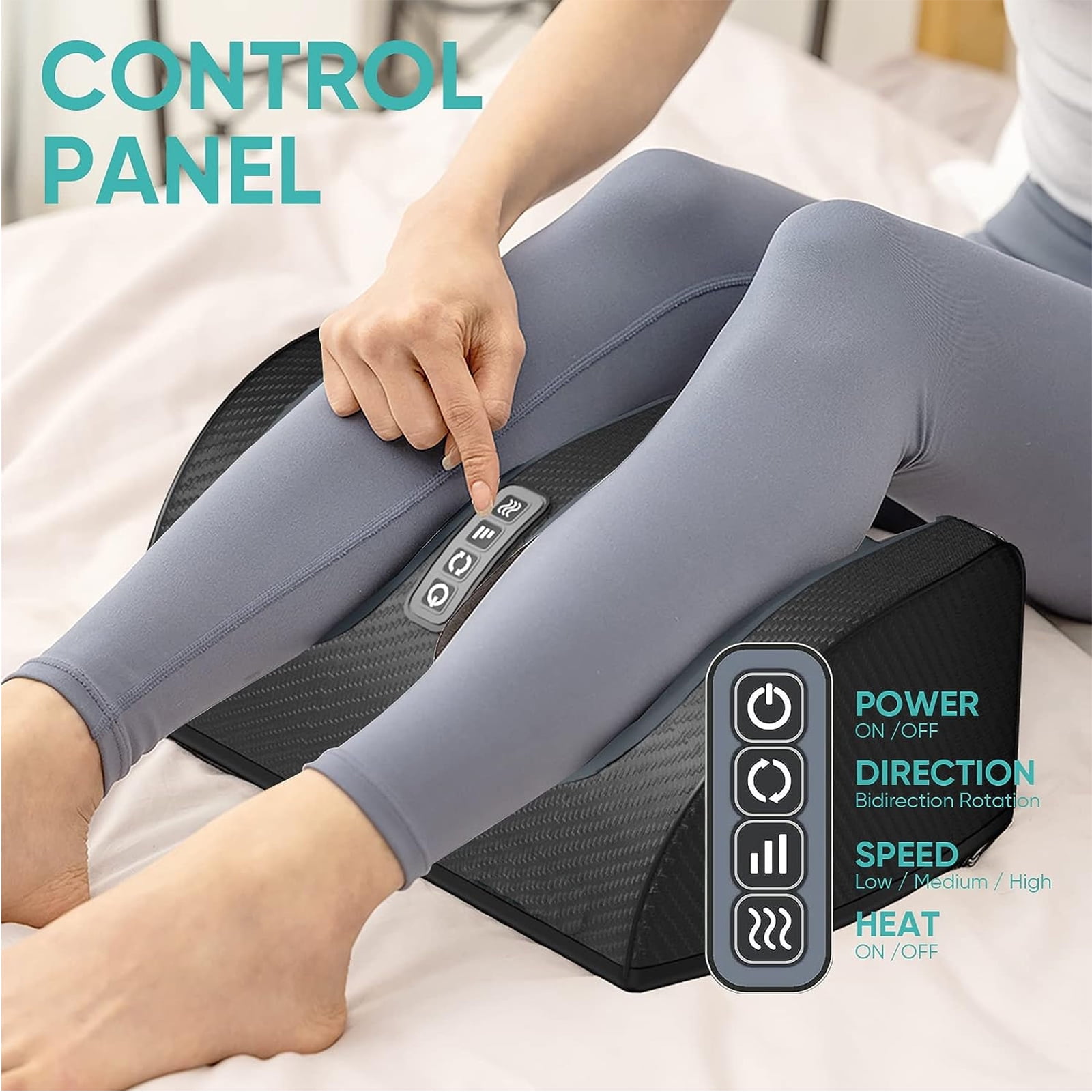 OhhGo Foot Massager Machine Massage for Feet, Chronic Nerve Pain Therapy Spa Gift Deep Kneading Rolling Massage for Leg Calf Ankle, Electric Shiatsu Foot Massager