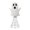 White, variant on Ghost Bat Halloween Tree Topper for Tabletop Tree, Lightweight Spooky Holiday Tree Top Ornament, Gentle on Delicate Branches for Halloween Party, Shelf, Tabletop and Home Decoration, White