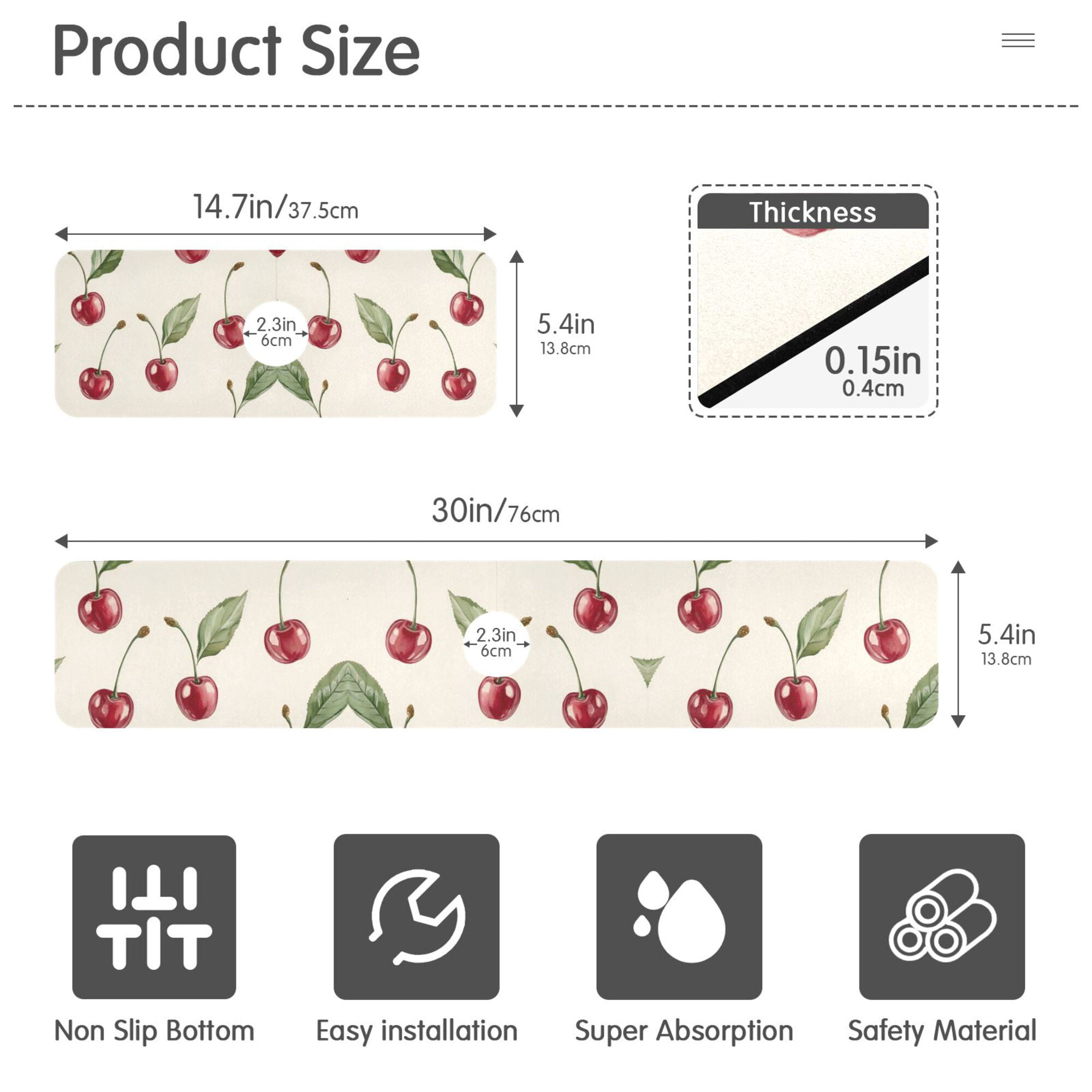 Yayeee Faucet Mat for Kitchen Sink 30" Diatomite Long Splash Guard Pad, Beige Cherry