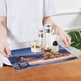 thumbnail image 4 of Acrylic Tray 15.7*11.8*1.9 Inch Transparent Tray Food Tray Tea Cup Tray Serving Trays Cosmetics Storage Kitchen Table Bathroom Sundry Storage Beautiful Christmas Night, 4 of 7