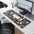 thumbnail image 2 of Long Mouse Pads for Desk,Vintage Halloween Scene Pattern Desk Mats on Top Of Desks, Desk Mouse Pad Extra Large with 3mm Non-Slip Base and Stitched Edge for Gaming,Office,Work,Home 31.5x11.8in, 2 of 5