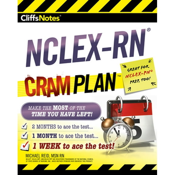 Pre-Owned Cliffsnotes Cram Plan CliffsNotes NCLEX-RN Cram Plan, (Paperback)
