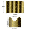 thumbnail image 3 of Yiaed Striped With Bees Print Bathroom Mat Set 2 Pieces Mat Anti-Skid Pad Ultra Soft and Absorbent Bathroom Bath Mat Contour Bath Rugs for Toilet Base, 3 of 6