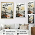 thumbnail image 4 of Designart "Grey Yellow Minimalism Tree silence III" Minimalism Floater Framed Canvas Wall Art, 4 of 7