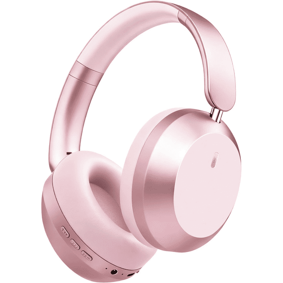 Bluetooth Headphones Over Ear, 58Hrs Playtime Wireless Headphones,Bass Boosted by 90%,Lightweight Headset with Deep Bass, Clear Call with 4 Noise Cancelling Mics,Low Latency for Travel Work Cellphone