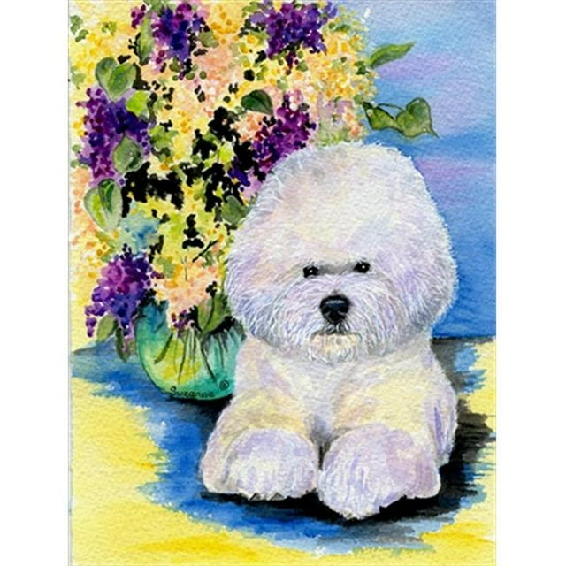 Bichon Frise Drapeau - Taille du Jardin&44; 11 x 15 Po.