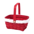 thumbnail image 2 of Cesta de regalo de Navidad Cesta de dulces Multifuncional Reutilizable Ligera Año Nuevo Rojo sin embalaje, 2 of 9