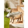 thumbnail image 4 of Silver Galvanized Pig Sculpture, 4 of 6