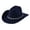 A1#1-tg08#-Navy, variant on Women's Felt Cowboy Hat with Rhinestone Chain and Wide Brim for Festival Party
