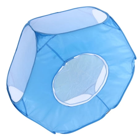 Pop-Up Small Animal Playpen Breathable Transparent Pet Tent Collapsible Cage for Hamsters Guinea Pigs Ferrets Rabbits Sky Blue 33.1 inches / 84 cm-