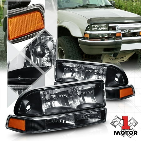 Black Housing Headlight Amber Signal Reflector Per For 98 04 Black Housing Headlight Amber Signal Reflector Per For 98 04 Chevy S10 Blazer 99 00 01 02 03