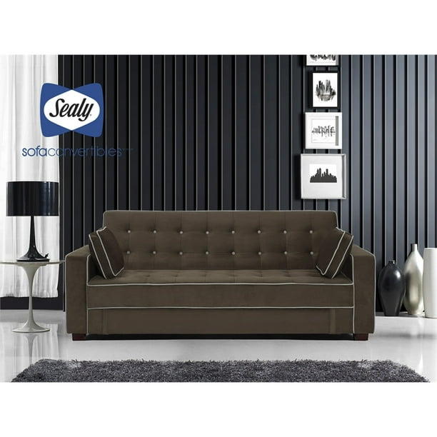Sealy Belize Transitional Convertible Sofa With Storage In Brown Walmart Com Walmart Com