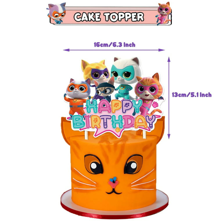 Super Kitties Party Decoration Cake Topper Balloons Banner Ships from USA