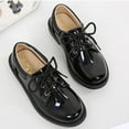 thumbnail image 5 of OGLCCG Kids Boy's Faux Patent Leather Tuxedo Dress Shoes Classic Lace-up Formal Oxford Shoes Matte Patent Leather Special Occasion Christening Shoes, 5 of 7