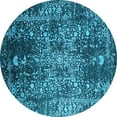 thumbnail image 1 of Ahgly Company Indoor Round Oriental Light Blue Industrial Area Rugs, 6' Round, 1 of 4