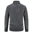 thumbnail image 5 of Herrnalise Men's Fashion Autumn And Winter Stand Collar Sweater Casual Fleece Jacket Dark Gray, 5 of 5