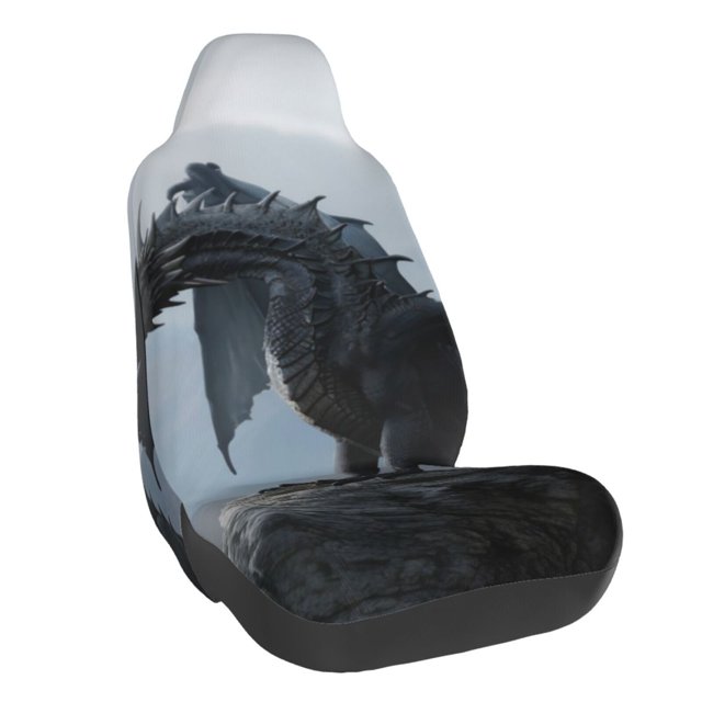 Fotbe Valley Gray Dragon Funda para Asiento de Auto con Estampado – Impermeable y Antisudor – Ajuste Universal, Lavable a Máquina, Antideslizante (1 Pieza)