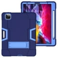 thumbnail image 7 of Dteck Case For iPad Pro 12.9" 5th Generation 2021,Shockproof Rubber Kickstand Case 3-Layer Protection Heavy Duty Cover for iPad Pro 12.9-inch 5th Gen 2021,Navy+Blue, 7 of 7