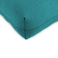 thumbnail image 6 of Jordan Manufacturing 3-Piece McHusk Lagoon Aqua Solid Tufted Outdoor Cushion with 1 Wicker Bench Cushion and 2 Wicker Seat Cushions, 6 of 13