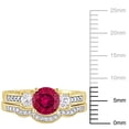 thumbnail image 2 of Everly Women's Created Ruby 10k Yellow Gold Bridal Set, 2 of 7