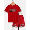 thumbnail image 2 of Mikrdoo Summer Outfits For Kid Boy Casual Breathable Chicago Graphis Short Sleeve T-Shirt & Sports Shorts 2Pcs Clothing 7-15, 2 of 10