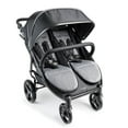 thumbnail image 1 of Foundations Gaggle Roadster Duo Side-by-Side Double Lightweight Stroller, Reclining Seats with Canopy, Black, 1 of 8