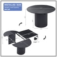thumbnail image 6 of Kevinplus 86.61” Expandable Dining Table, Modern Kitchen Desk for  Dining Room, Partment, Black, 6 of 18