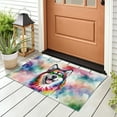 thumbnail image 3 of Hippie Alaskan Malamute Portrait Watercolor Tie-Dye Vintage Styles Doormat Alaska Mal Dog Lovers Gifts Indoor Outdoor Welcome Mat - 00014, 3 of 5