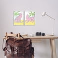 thumbnail image 2 of Stupell Industries Pastel Pink Cats & Plants Animals Painting White Framed Art Print Wall Art, 12 x 18, Set of 2, 2 of 8