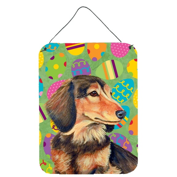Carolines Treasures LH9436DS1216 Dachshund Easter Eggtravaganza Wall or Door Hanging Prints 12WX16H multicolor